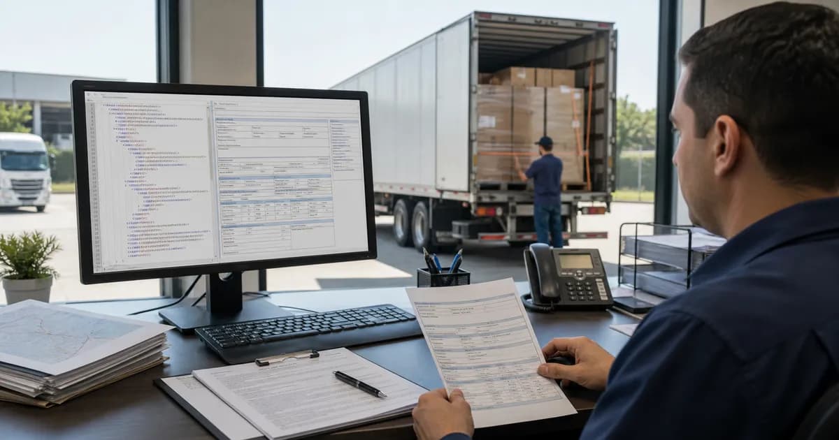 Painel de sistema corporativo confirmando o envio do arquivo XML para averbação na seguradora